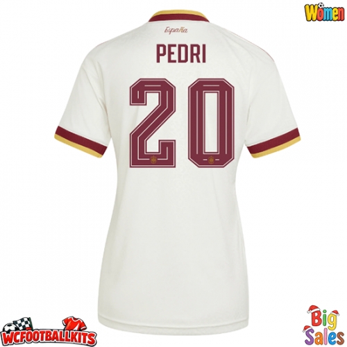 Spain Pedri Gonzalez #20 Replica Away Stadium Shirt for Women World Cup 2026 Short Sleeve